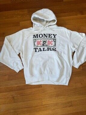 Cream AC/DC Money Talks Graphic Hoodie Men’s Large FREE SHIPPING